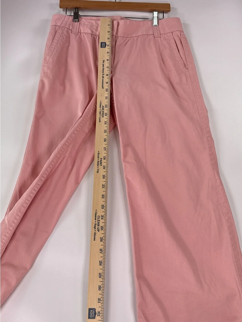 J. Crew Broken-In Chino Favorite Fit Wide Leg Pants Pink Cotton 6R